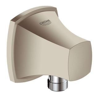 Grohe Grandera 1/2 inches NPT Threads 1-Hole Wall Mount Wall Union in Brushed Nickel InfinityFinish