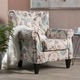 Christopher Knight Home Merritt Floral Fabric Tufted Club Chair