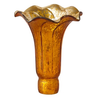 Hand Blown Amber Mercury Glass Replacement Lily Shade