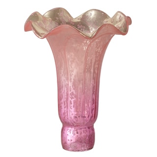 Pink Mercury Glass Hand-blown Replacement Lily Shade
