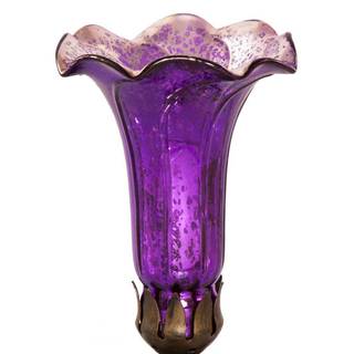 River of Goods Dark Purple Hand-blown Mercury Glass Replacement Lily Shade