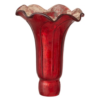 Hand-blown Red Mercury Glass Replacement Lily Shade