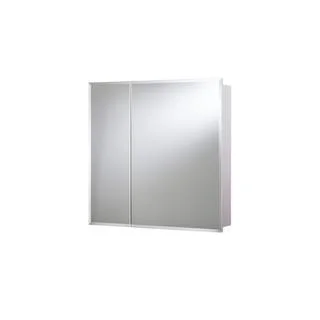 Croydex 30 in. x 30 in. Surface-Mount Bi-View Beveled Mirrored Medicine Cabinet in White