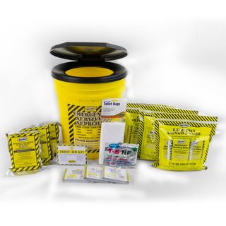 3-Person Emergency Earthquake Survival Preparedness Kit with Honey Bucket