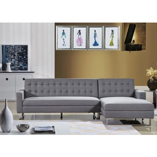 CLEMONTE SECTIONAL SOFA FABRIC GREY-RIGHT