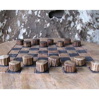 Teak Wood Checker Set (Thailand)