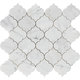 Italian Statuario Arabesque Waterjet Polished Mosaic Tile - Thumbnail 0