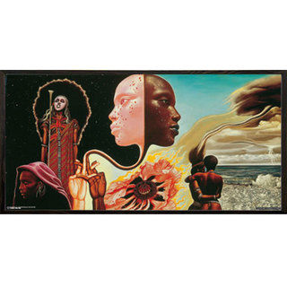 Miles Davis 'Bitches Brew' 36 x 17.5-inch Album Cover Print with Walnut Architect Picture Frame