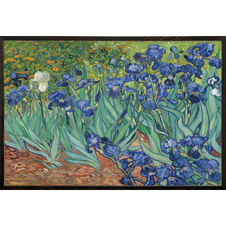 Van Gogh 'Irises' Art Print with Walnut Architect 24 x 30 Picture Frame