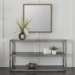 Calvin Klein Cove Stainless Steel/Glass Console Table