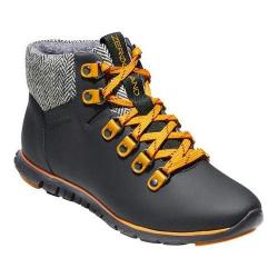 Women's Cole Haan ZEROGRAND Hiker Boot Black Waterproof Leather/Natural Tweed/Black