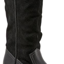 Women's SoftWalk Rock Creek Wide Calf Boot Black Smooth Leather/Cow Suede