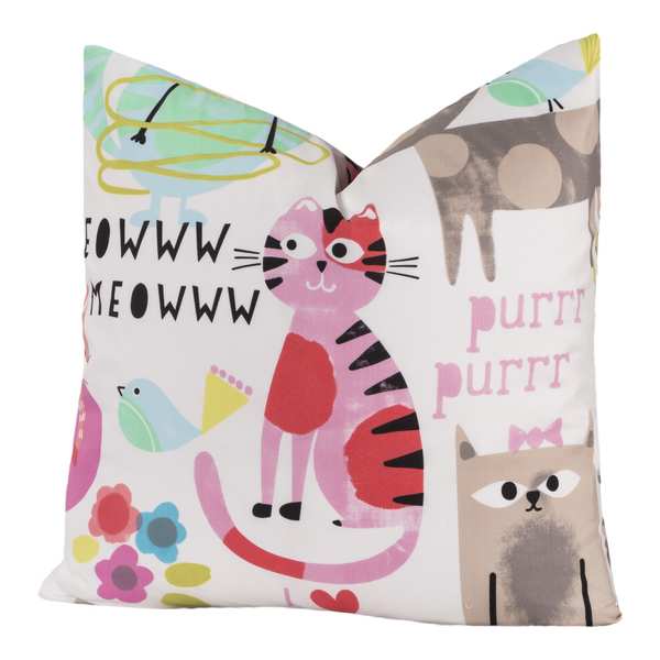 Crayola Purrty Cat Decorative Throw Pillow