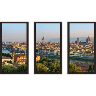 "Florence, Italy" Framed Plexiglass Wall Art Set of 3