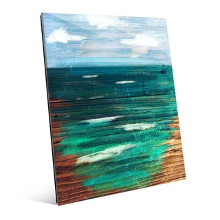 'Painted Ocean' Glass Wall Art