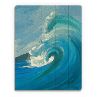 Crashing Turquoise Wave' Wood Wall Art