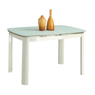Christopher Knight Home Annie Beige Metal and Glass Dining Table