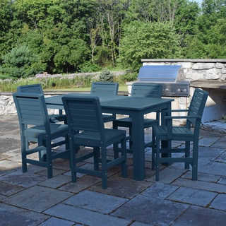 Highwood Eco-friendly Marine-grade Synthetic Wood 7-piece Weatherly Rectangular Counter Height Dining Set