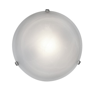 Access Lighting Nimbus 1-light Satin 16-inch Flush Mount, Alabaster Shade