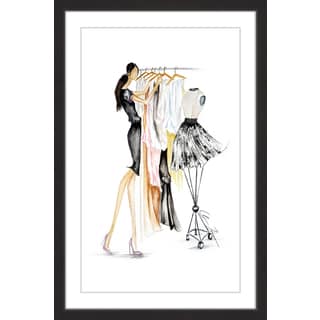 Marmont Hill - 'Clothes Rack' by Claire Thompson Framed Painting Print