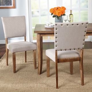 Simple Living Provence Nailhead Parson Dining Chairs (Set of 2)