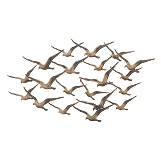 Urban Designs 'Flying Flocking Birds' Dark Bronze Metal 45-inch Wall Art