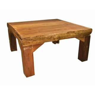 Groovystuff TF-0470 Ranch House Reclaimed Brown Teak Wood Coffee Table
