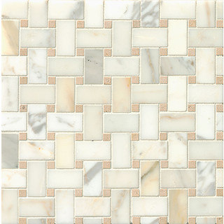 Basket Weave Ashbury Mosaic Stone Tile Sheets (Pack of 10)