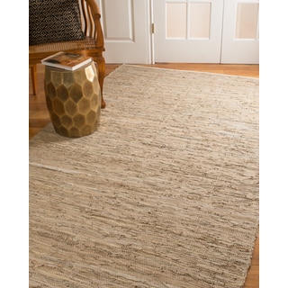Natural Area Rugs Hand Loomed Brisco Leather Rug, (8' x 10')