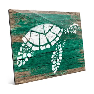 'Turtle on Emerald' Acrylic Wall Art