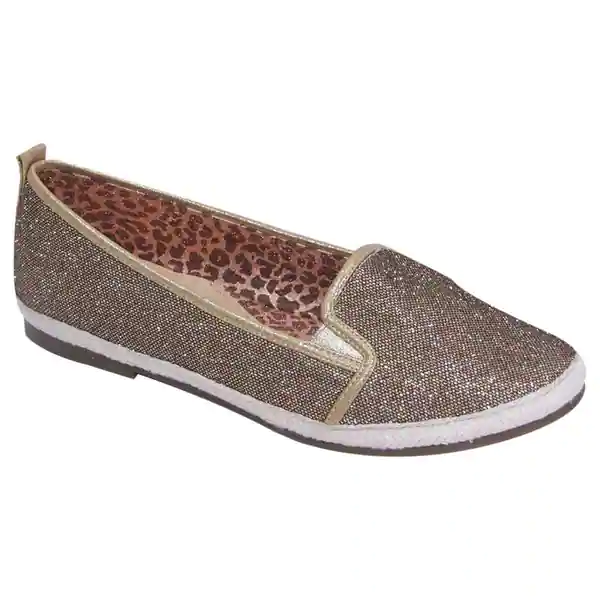 Fic Fuzzy Women's Metallic Fabric Extra-wide Casual Slip-on Loafers