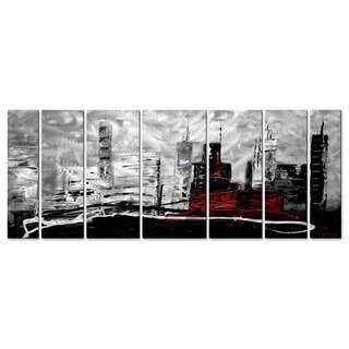 All My Walls 'The Red Building' Metal Wall Art