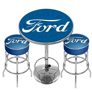 Ford Genuine Parts Game Room Combo - 2 Bar Stools and Table