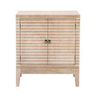 Benzara Tan Wood Cabinet