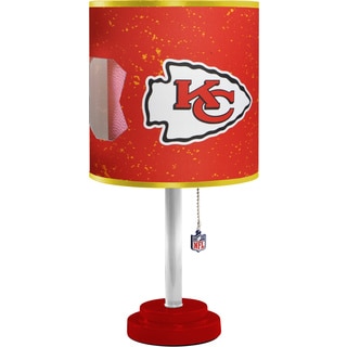Red MDF and Plastic Kansas City Chiefs Table Lamp