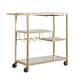 Metropolitan Gold Metal Mobile Bar Cart with Mirror Glass Top by INSPIRE Q