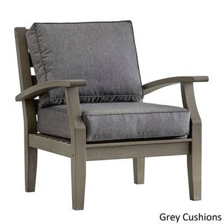 Yasawa Grey Modern Outdoor Cushioned Wood Chair by NAPA LIVING