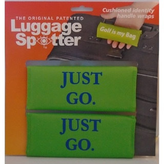 JUST GO Bright Lime Green Original Patented Luggage Spotter (Set of 2)