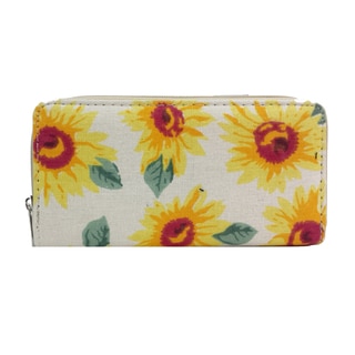 Alfa Traditional Yellow Flower Faux Leather Wallet