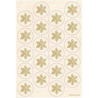 Ivory and Gold Snowflake 40-count Envelope Seals