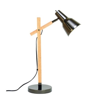 Benzara Stylish Wood Metal Table Lamp