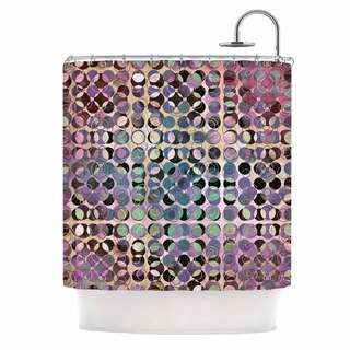 Kess InHouse Pia Schneider Melange of Circles III Pink Purple Shower Curtain