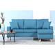 Mid-Century Modern Small Space Sectional Sofa with Reversible Chase