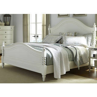 Harbor White Cottage Twist Spindle Poster Bed