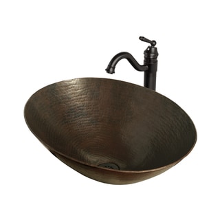 Novatto BILBOA Copper Vessel Sink Set, Oil Rubbed Bronze