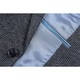 Verno Men's Navy and Grey Glen Check Wool Blend Classic Fit Blazer