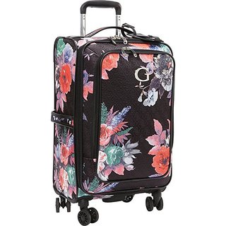 Guess Fortuna Collection Black Fabric 20-inch Carry-On Upright Spinner Suitcase