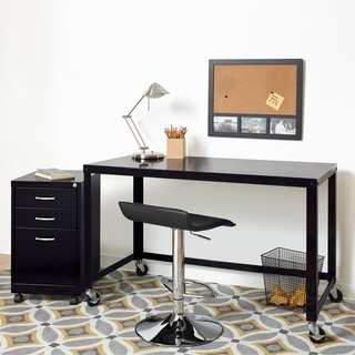48-inch Wide Black Steel RTA Mobile Desk