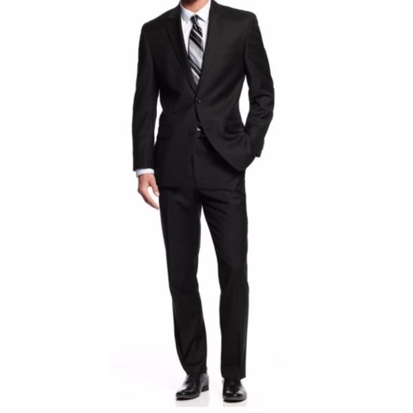 Michael Michael Kors Men's Two-Piece Black Wool Classic-Fit Suit