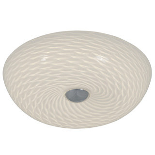 Varaluz Swirled 2-light Small Chrome Flush with French Feather Glass